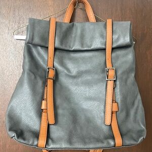 Faux Leather Backpack